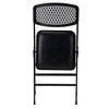Bridgeport Folding Chair, Resin Mesh Back, Padded Vinyl Seat, Black, PK4 C861BP60BLK4E